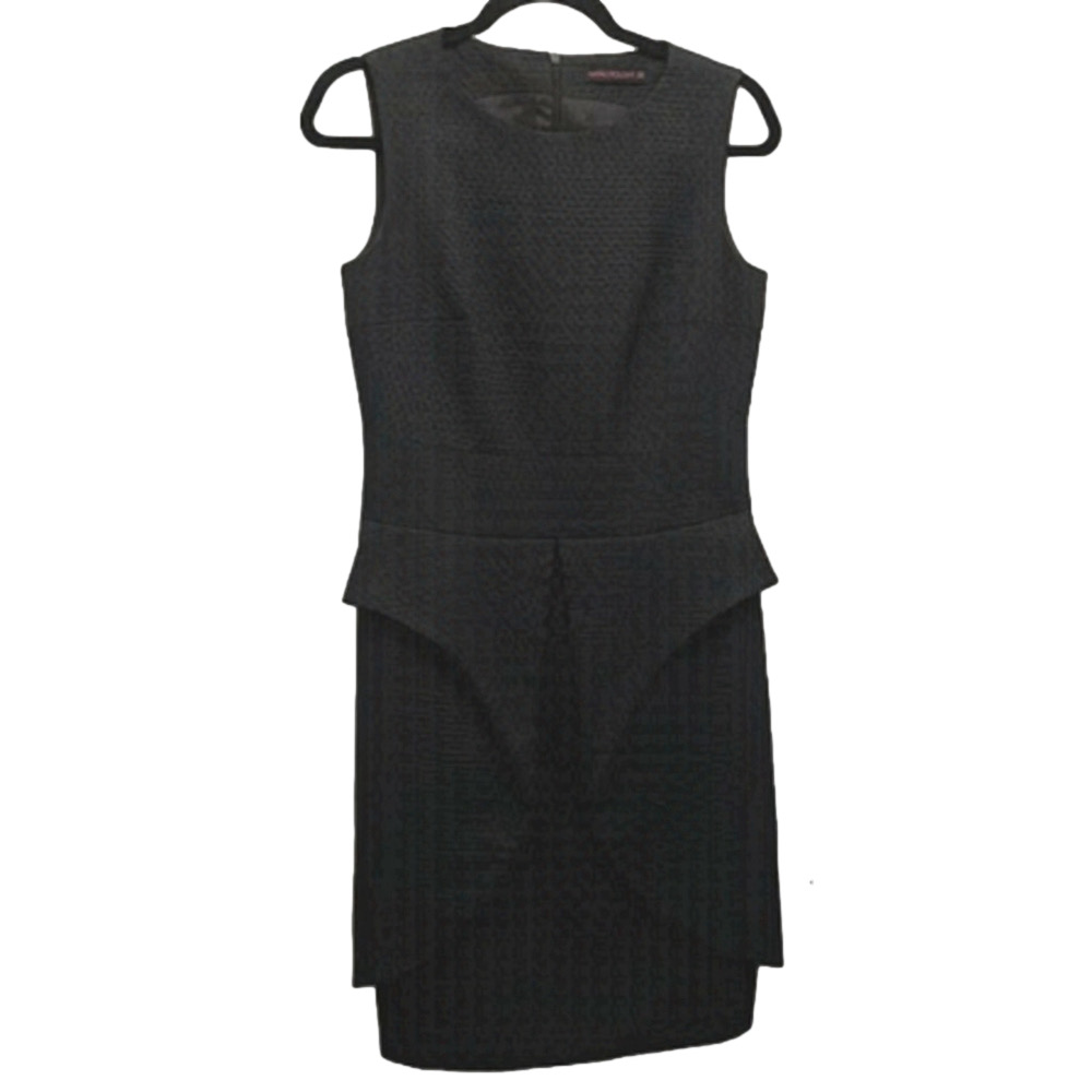 Black Architectural Sheath Cocktail Dress Ukrainian Designer Natali Bolgar